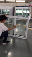 Top hung small casement storm windows PVC sliding window and door factory on China WDMA