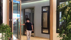 Aluminum door for big view with retractable screen bifoliding window doors on China WDMA