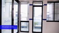 UPVC frame white color fixed glass window,casement window and doors on China WDMA