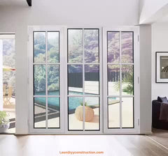 2019 new modern house aluminium windows type of grill french window design casement window on China WDMA