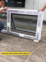 Wholesales Free Sample Small Single Pane Georgian Bar French Tempered Glass Vinyl American Casement Windows on China WDMA