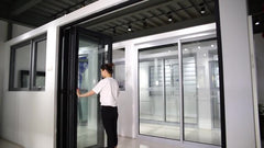 Impact resistance door aluminum folding glass doors on China WDMA