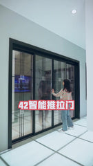 Alwew lower track interior french glass sliding door/smart door for kitchen door on China WDMA