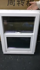 Energy saving UPVC vertical sliding window with inside grill upvc windows doors company on China WDMA