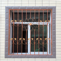 OP-E001 Europe Design Iron Window Grill China Manufacturer Wrought Iron Windows For Window Frame on China WDMA