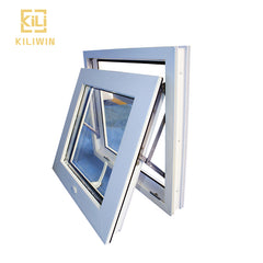 Oem european style aluminium hinged vertical open single hung double glazed small windows awning for bathroom