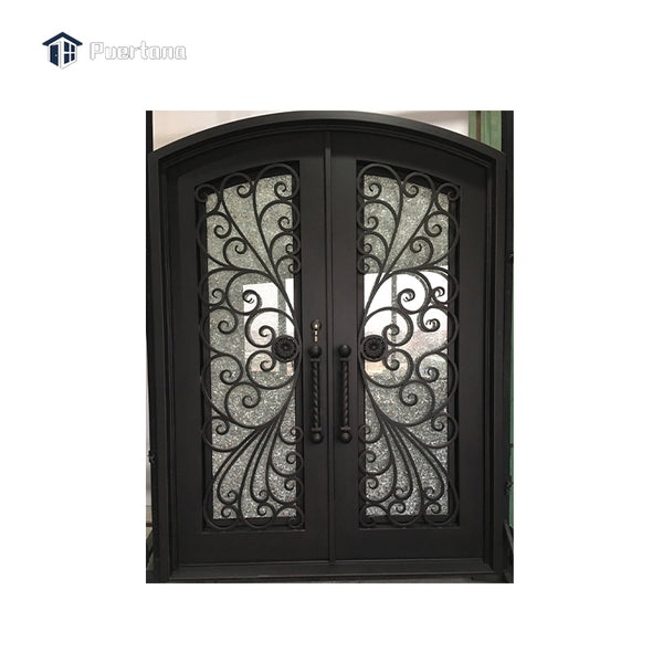 Outdoor Wrought Iron French Patio Glass Door Lowes Wrought Iron Front Double Main Entry Storm Door Price on China WDMA