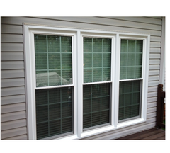 PVC Tempered Glass Double Hung Vinyl Windows for Sale