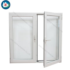 PVC triple casement impact windows white vinyl frame on China WDMA