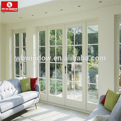 PVC vinyl soundproof glass interior doors french casement patio door on China WDMA