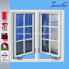 Philippines Price French Aluminum Casement Double Tempered Glass Window on China WDMA