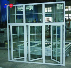 Philippines price Double tempered glass french aluminum casement window on China WDMA