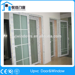 Popular design white french doors upvc casement door commercial price on China WDMA