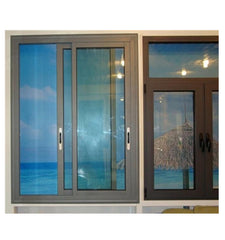 Powder Coated Finished Aluminum Reflective Glass Sliding Windows With Stainless Steel Fly Screen on China WDMA