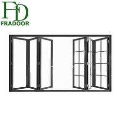 Powder Coated Grey Aluminium Bifold Balcony French Doors Manufacture Of Doors in Turkey House on China WDMA