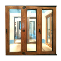 Powder coat aluminum casting glass wood bi folding sliding door price on China WDMA