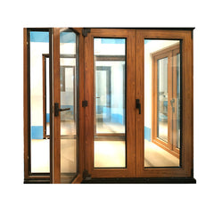 Powder coat aluminum casting glass wood bi folding sliding door price on China WDMA