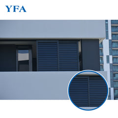 Powder coated black aluminum sliding window shutter on China WDMA