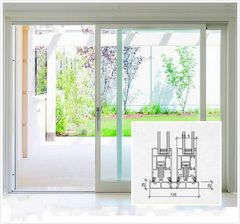 Powder coating aluminum frame automatic single glass sliding door cost on China WDMA