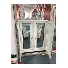 Powder coating aluminum sliding windows with louver screens on China WDMA