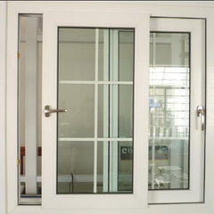 Preferred American style design tempered glass double track aluminium sliding window with customized grill cost on China WDMA