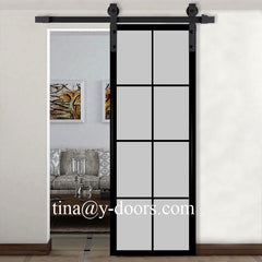 Professional Wrought Iron French Entry Barn Sliding Glass Door Designs on China WDMA