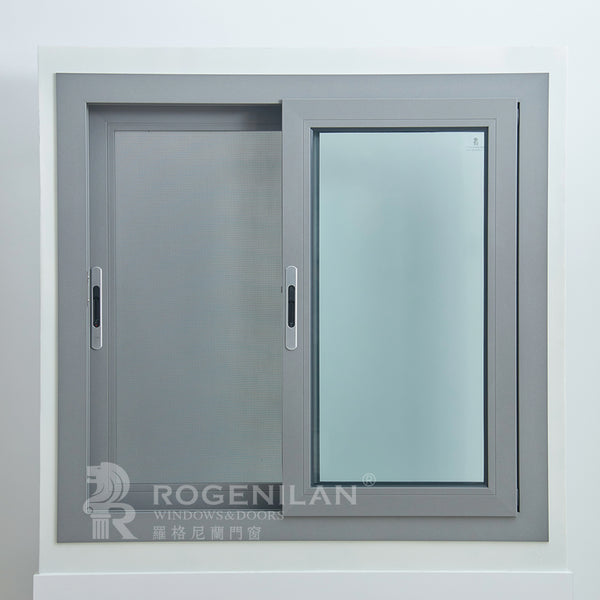 ROGENILAN 100 series double glazed aluminum sliding window with flyscreen