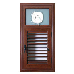 ROGENILAN Indoor Wooden Grain Louver Shutters Aluminium Bathroom Window Designs on China WDMA