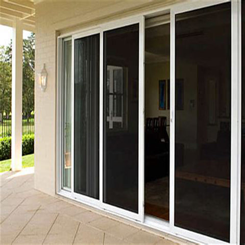 Residential aluminium frame double glazed 3 panel sliding patio door price on China WDMA