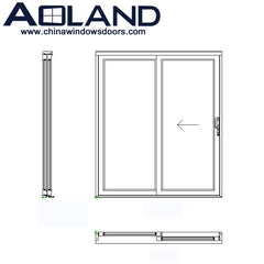 Residential aluminium patio double glazed sliding doors for home for sale on China WDMA