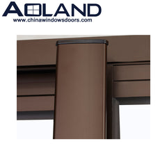 Residential system brown powder coated aluminium sliding windows with thin frame on China WDMA