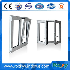 Rocky energy saving tilt-turn aluminum or upvc windows on China WDMA