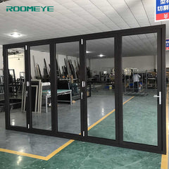 Roomeye aluminum glass bi fold door on China WDMA