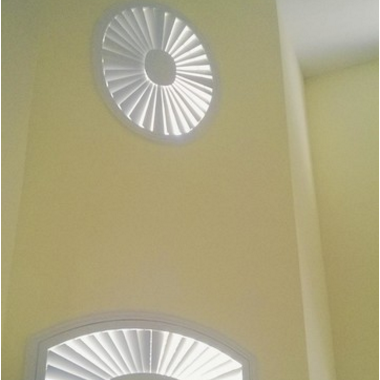 Round Circle Shape 63.5 mm Louver Basswood Window Plantation Shutters on China WDMA