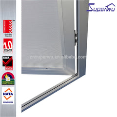 Silvery aluminum stainless steel mesh hinged door as security door on China WDMA