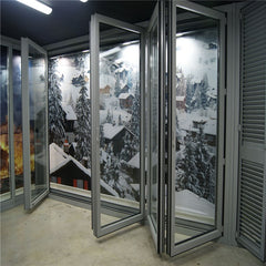 Simple design aluminum glass bi-folding door for house/commercial on China WDMA