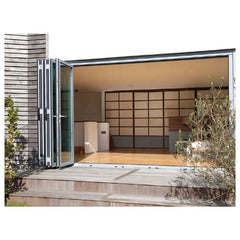 Size customized surface finished soundproof aluminum double glazed bifold door on China WDMA