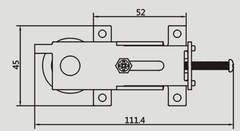 Sliding door and windows track parts zinc plating roller on China WDMA