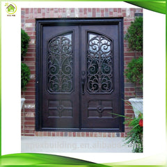 Sliding double door iron grill design wrought iron main gate on China WDMA