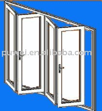 Sliding folding pvc window aluminium door on China WDMA