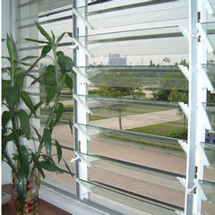 Sound Insulation Fixed Louver Windows Vertical Louver Window With Tempered Glass