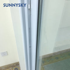 Sound insulation double glass vinyl upvc sash sliding window cost on China WDMA