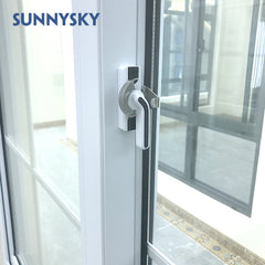 Sound insulation double glass vinyl upvc sash sliding window cost on China WDMA