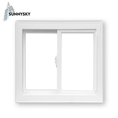 Sound insulation double glass vinyl upvc sash sliding window cost on China WDMA