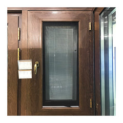 Sound proof aluminium casement windows design with inbuilt blinds on China WDMA