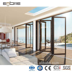 Space saving exterior aluminum louver glass folding door on China WDMA