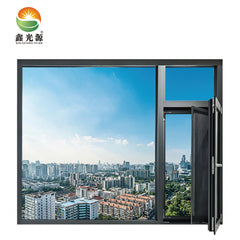 Special design thermal break double glazed aluminium casement window with high quality for balcony on China WDMA