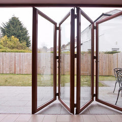 Standard Size French Style Double Glazing Aluminium Bifold Door on China WDMA