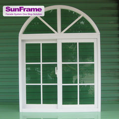 Sun Frame arched aluminum price philippines twin casement window with mosquito net outswing fly screens casement windows on China WDMA