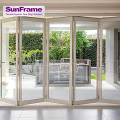 Sun Frame good looking frame glass sliding folding French terrace door with aluminum profile on China WDMA